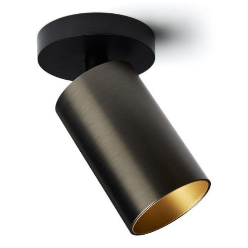 ANTIDARK SpotOn Circle1 Wand-/Deckenleuchte Ø: 8 cm - Schwarz/Titan