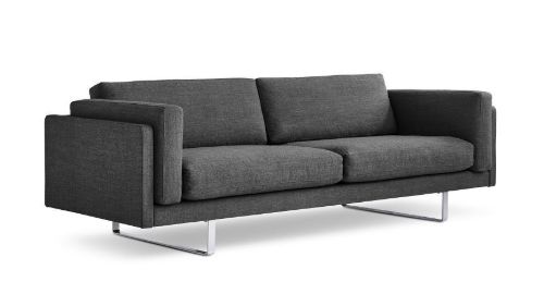 Erik Jørgensen EJ 280 2 Pers. Sofa 100 L: 240 cm – Bardal 160/Gebürstetes Chrom