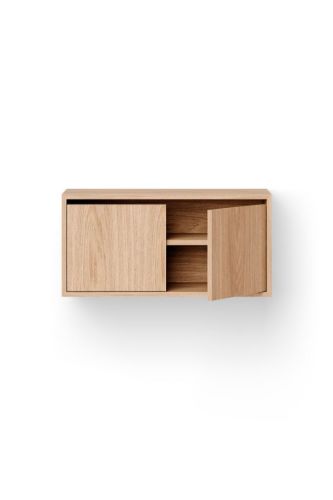 New Works Schrank niedrig m. Türen 38,4x79 cm – Eiche
