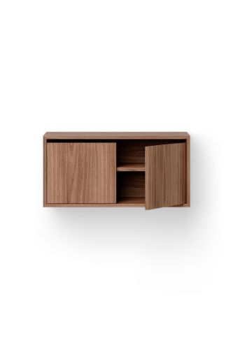 New Works Schrank niedrig m. Türen 38,4x79 cm – Walnuss