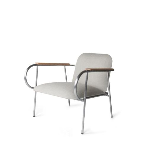 Eberhart Furniture Fausto Loungestol  - Lys uld/Stål