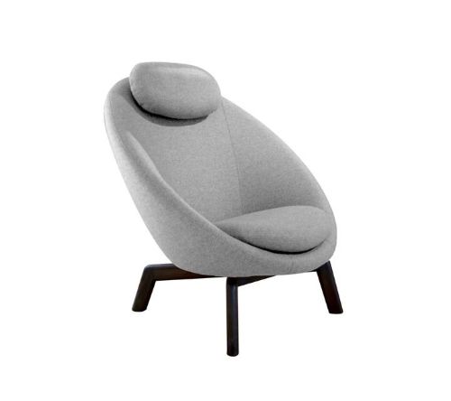 Cane-line Indoor Pace Loungestol inkl. Nakkehynde - Light Grey/Dark Brown Mahogany