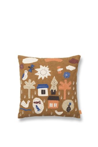 Ferm Living Village Cushion 40x40 cm - Sugar Kelp
