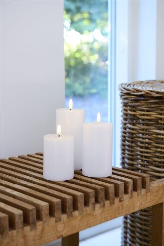 Sirius Sille Wiederaufladbare LED-Kerze 10x25 cm - Weiß