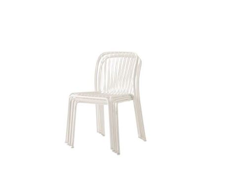 &Tradition Thorvald SC94 Space Copenhagen Outdoor-Beistellstuhl SH: 45,9 cm – Elfenbein