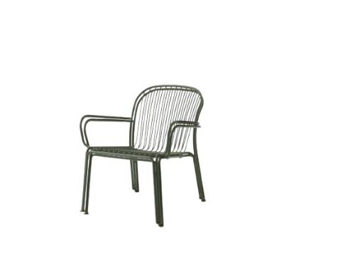 &Tradition Thorvald SC101 Space Copenhagen Outdoor Lounge Sessel SH: 39,8 cm – Bronzegrün