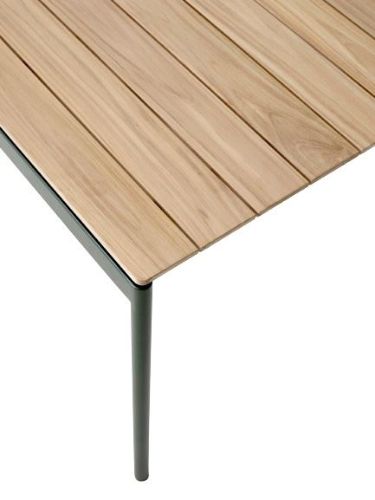 &Tradition Ville AV25 Andersen & Voll Outdoor-Esstisch 90x150 cm - Bronzegrün/Teak