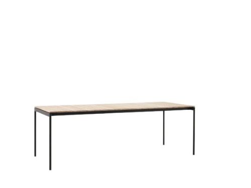 &Tradition Ville AV26 Andersen & Voll Outdoor Dining Table 90x220 cm - Warm Black/Teak