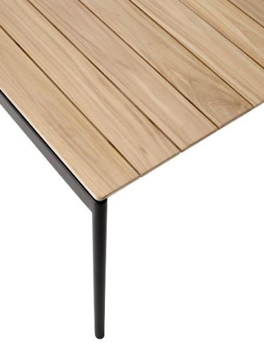 &Tradition Ville AV26 Andersen & Voll Outdoor-Esstisch 90x220 cm - Warmes Schwarz/Teak