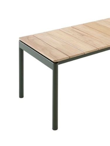 &Tradition Ville AV28 Andersen & Voll Outdoor Bench 40x180 cm - Bronzegrün/Teak
