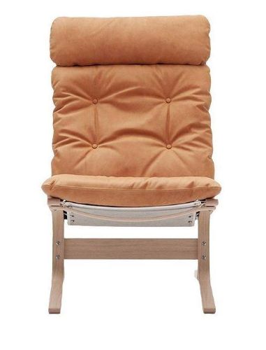LK Hjelle Siesta Classic Lænestol Høj  - Nature/Vintage Cognac