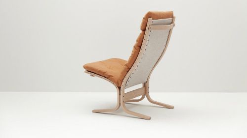 LK Hjelle Siesta Classic Sessel hoch SH: 45 cm – Natur/Vintage Cognac