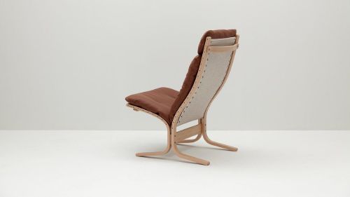 LK Hjelle Siesta Classic Sessel hoch SH: 45 cm – Natur/Prescott Haselnuss