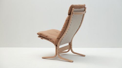 LK Hjelle Siesta Classic Sessel hoch SH: 45 cm – Natur/Hemsen Anilin Sand