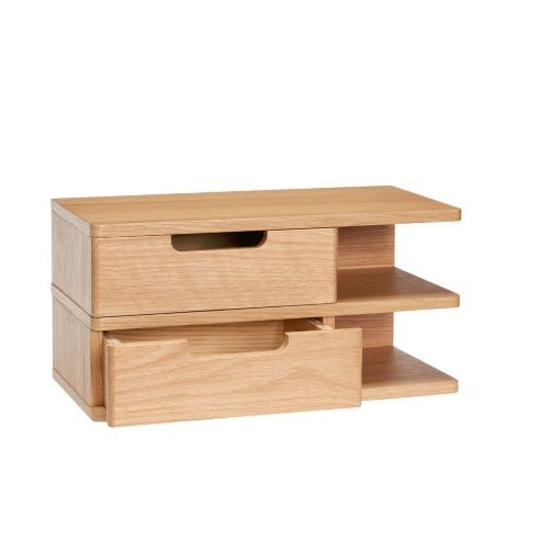 Hübsch Open Wall Shelf 40x20 cm - Natur Oak