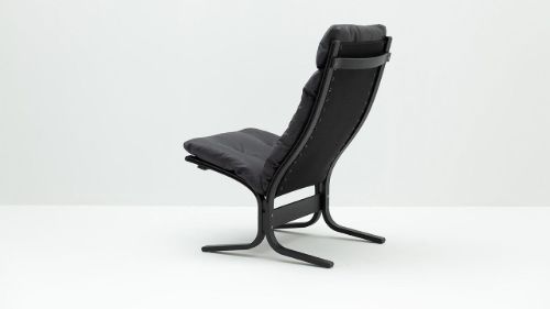 LK Hjelle Siesta Classic Sessel hoch SH: 45 cm – Schwarz/Vintage Black Soft