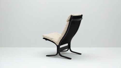 LK Hjelle Siesta Classic Sessel hoch SH: 45 cm – Schwarz/Prescott Elfenbein