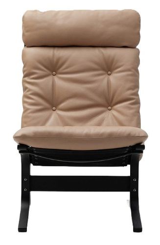 LK Hjelle Siesta Classic Lænestol Høj  - Black/Hemsen Anilin Sand