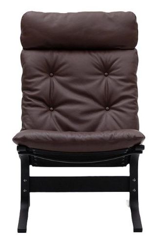 LK Hjelle Siesta Classic Lænestol Høj  - Black/Hemsen Anilin Brown