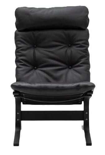 LK Hjelle Siesta Classic Lænestol Høj  - Black/Hemsen Anilin Black