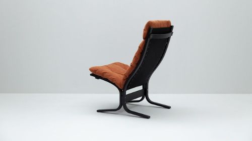LK Hjelle Siesta Classic Sessel hoch SH: 45 cm – Schwarz/Dünenrost