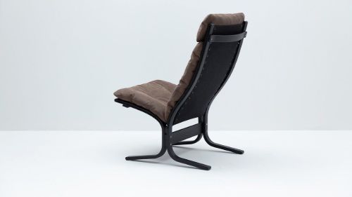 LK Hjelle Siesta Classic Sessel hoch SH: 45 cm – Schwarz/Dünen Dunkelbraun