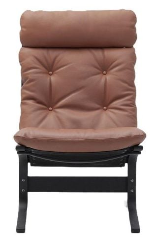 LK Hjelle Siesta Classic Lænestol Høj  - Black/Elmo Rustical Tan