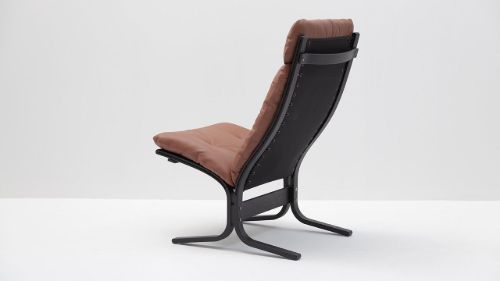 LK Hjelle Siesta Classic Sessel hoch SH: 45 cm – Schwarz/Elmo Rustical Tan