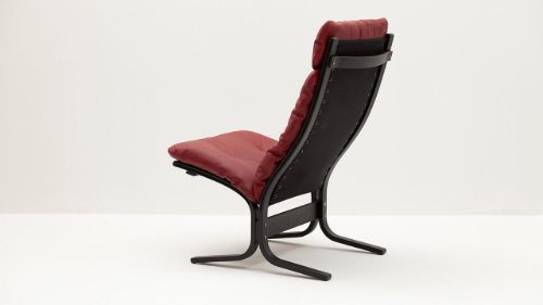 LK Hjelle Siesta Classic Sessel hoch SH: 45 cm – Schwarz/Elmo Rustical Red