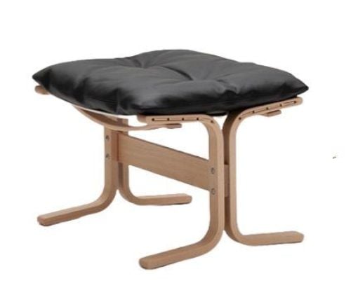LK Hjelle Siesta Classic Fodskammel H: 45 cm - Nature/Prescott Black Ink