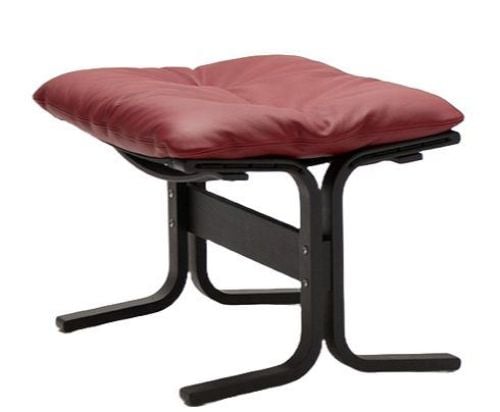 LK Hjelle Siesta Classic Fodskammel H: 45 cm - Black/Elmo Rustical Red