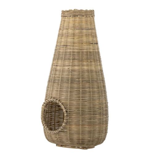 Bloomingville Ottine Laterne mit Glas H: 50 cm – Natur/Bambus
