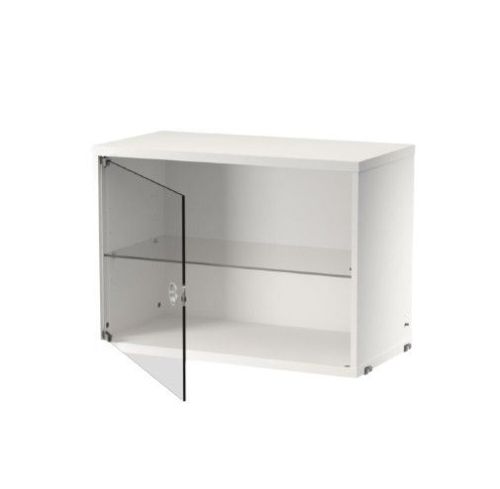 String Furniture Vitrine mit Schwingglastür 58 x 42 cm – Weiß