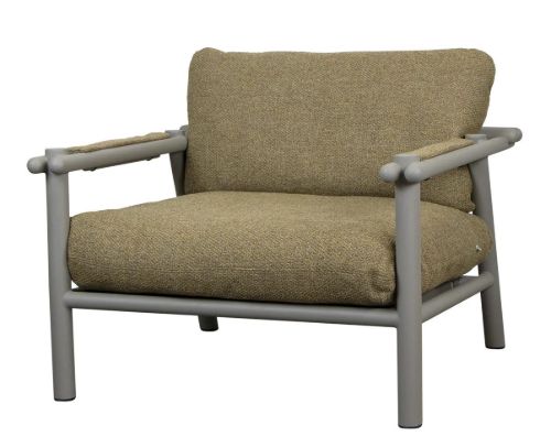 Cane-line Outdoor Sticks Loungestol inkl. Hynder - Taupe/Turmec Yellow