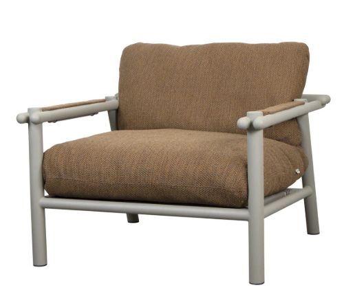 Cane-line Outdoor Sticks Loungestol inkl. Hynder - Taupe/Umber Brown