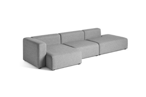 HAY Mags 3 Seater Combination 5 L: 338 cm - Left End - Hallingdal 130/Black Stained Beech