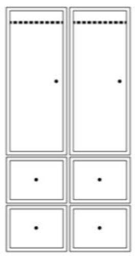 Montana Kleiderschranksystem 05 188,4x95,2 cm - Rhabarber