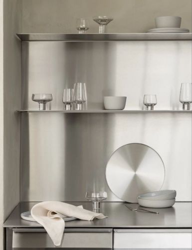 Blomus Peasy Tablett groß Ø: 38 cm – Edelstahl