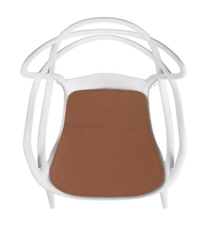 Bent Hansen Kissen für Kartell Masters Stuhl H: 8 mm – Basic Leder Cognac