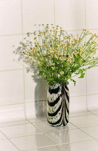 HAY Splash Vase X-Small H: 19 cm - Rollkragen/Kaffee & Weiß