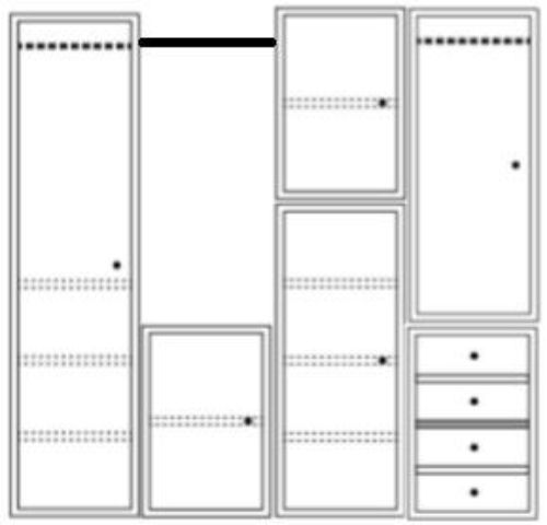Montana Kleiderschranksystem 01 186,3x190 cm - Pilz
