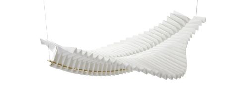 Frandsen Sora Pendant L: 127,5 cm - Solid Brass/White Paper