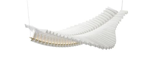 Frandsen Sora Pendelleuchte L: 127,5 cm – Massives Messing/Weißes Papier
