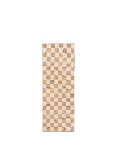 Ferm Living Check Wool Jute Runner 70x180 cm - Off white/Natural
