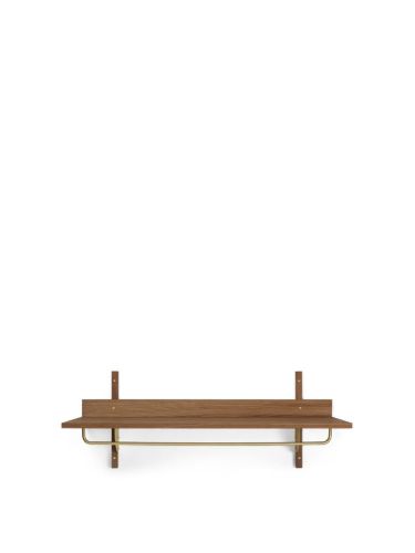 Ferm Living Sector Rack Shelf 87x37 cm - Smoked Oak/Brass
