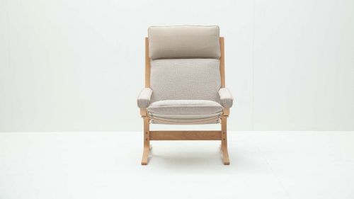 LK Hjelle Siesta Trio Sessel hoch mit Armlehne – Natur/Trio Beige