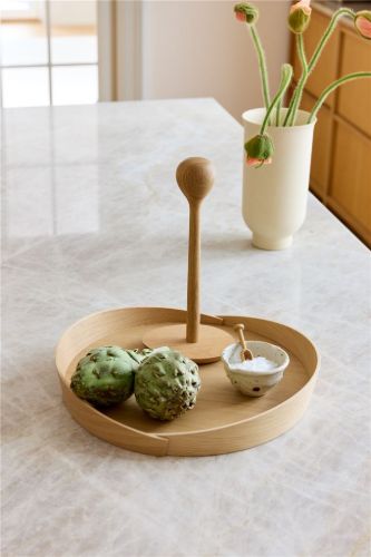 FDB Furniture V43 Oberes Tablett Ø: 38 cm – Lackierte Eiche