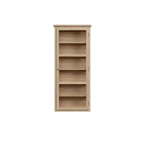 Lindebjerg Design Light Oak N4 Vitrineskab Højrehængt Dør 77x171 cm - Lys Egetræ