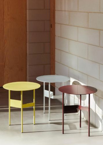 Hay Shim Couchtisch Ø: 45 cm - Silbergrau