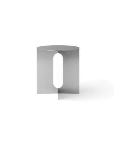 Audo Copenhagen Androgyne Side Table Ø: 40 cm - Stainless Steel
